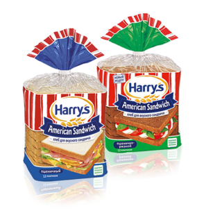 ХЛЕБ HARRY’S, Amerikan Sandwich,  нарезка, пшеничный, ржано- пшеничный,